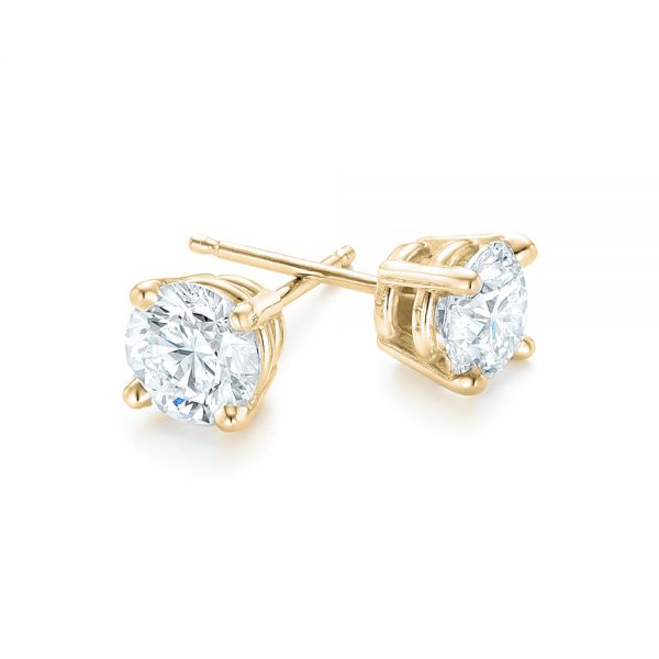 14k Yellow Gold 14k Yellow Gold Diamond Stud Earrings - Front View - 102560