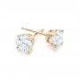 14k Yellow Gold 14k Yellow Gold Diamond Stud Earrings - Front View -  102567 - Thumbnail