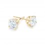 18k Yellow Gold 18k Yellow Gold Diamond Stud Earrings - Front View -  102581 - Thumbnail
