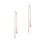 14k Rose Gold 14k Rose Gold Diamond Threader Earrings - Front View -  105943 - Thumbnail