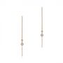14k Rose Gold 14k Rose Gold Diamond Threader Earrings - Three-Quarter View -  105943 - Thumbnail