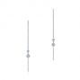  Platinum Platinum Diamond Threader Earrings - Three-Quarter View -  105943 - Thumbnail