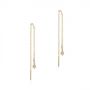 18k Yellow Gold 18k Yellow Gold Diamond Threader Earrings - Front View -  105943 - Thumbnail