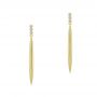 14k Yellow Gold Diamond Trio Bombe Marquise Drop Earrings - Three-Quarter View -  107693 - Thumbnail