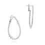 18k White Gold 18k White Gold Diamond Twist Hoop Earrings - Front View -  106964 - Thumbnail