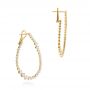 18k Yellow Gold 18k Yellow Gold Diamond Twist Hoop Earrings - Front View -  106964 - Thumbnail