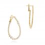 14k Yellow Gold 14k Yellow Gold Diamond Twist Hoop Earrings - Front View -  106964 - Thumbnail