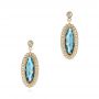 18k Yellow Gold 18k Yellow Gold Diamond And London Blue Topaz Dangle Earrings - Three-Quarter View -  103416 - Thumbnail