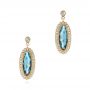18k Yellow Gold 18k Yellow Gold Diamond And London Blue Topaz Dangle Earrings - Three-Quarter View -  103416 - Thumbnail