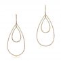 14k Yellow Gold 14k Yellow Gold Diamond Earrings - Three-Quarter View -  100830 - Thumbnail