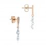 18k Rose Gold 18k Rose Gold Drilled Diamond Drop Earrings - Front View -  105218 - Thumbnail