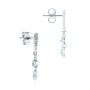  Platinum Platinum Drilled Diamond Drop Earrings - Front View -  105218 - Thumbnail