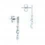 18k White Gold 18k White Gold Drilled Diamond Drop Earrings - Front View -  105218 - Thumbnail