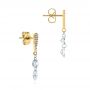 14k Yellow Gold 14k Yellow Gold Drilled Diamond Drop Earrings - Front View -  105218 - Thumbnail
