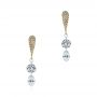 18k Yellow Gold 18k Yellow Gold Drilled Diamond Drop Earrings - Three-Quarter View -  105218 - Thumbnail