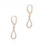 18k Rose Gold 18k Rose Gold Drop Leverback Diamond Earrings - Front View -  106346 - Thumbnail