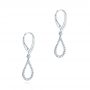 18k White Gold 18k White Gold Drop Leverback Diamond Earrings - Front View -  106346 - Thumbnail