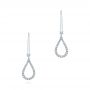Drop Leverback Diamond Earrings - Three-Quarter View -  106346 - Thumbnail