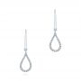 14k White Gold 14k White Gold Drop Leverback Diamond Earrings - Three-Quarter View -  106346 - Thumbnail