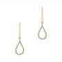 18k Yellow Gold 18k Yellow Gold Drop Leverback Diamond Earrings - Three-Quarter View -  106346 - Thumbnail