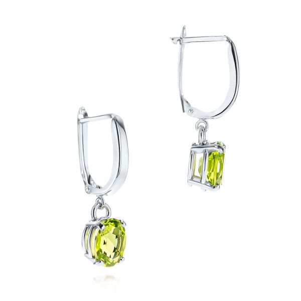 Drop Peridot Earrings - Front View -  106364