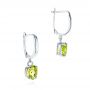 Drop Peridot Earrings - Front View -  106364 - Thumbnail