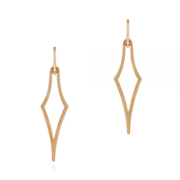 18k Rose Gold 18k Rose Gold Elegant Kite Earrings - Three-Quarter View -  105809