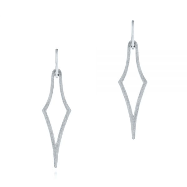  Platinum Platinum Elegant Kite Earrings - Three-Quarter View -  105809