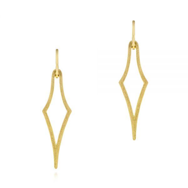 14k Yellow Gold 14k Yellow Gold Elegant Kite Earrings - Three-Quarter View -  105809