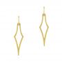 18k Yellow Gold Elegant Kite Earrings - Three-Quarter View -  105809 - Thumbnail