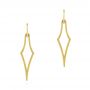 18k Yellow Gold Elegant Kite Earrings - Three-Quarter View -  105809 - Thumbnail