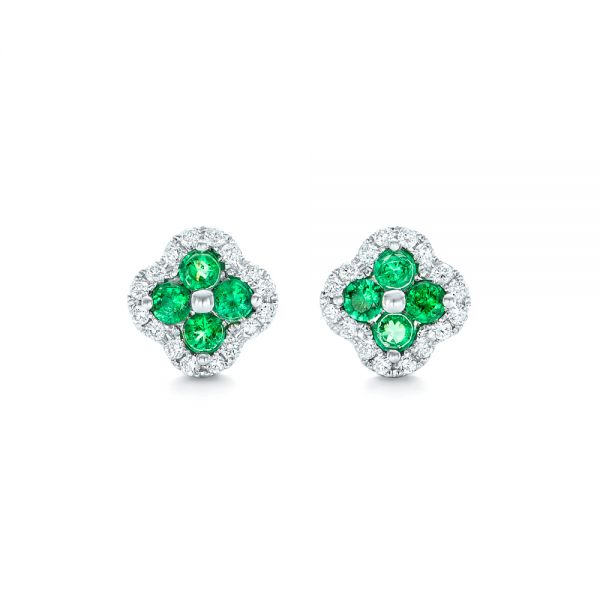 Emerald and Diamond Earrings - Image