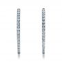  18K Gold 18K Gold Eternity Diamond Hoop Earrings - Flat View -  1237 - Thumbnail