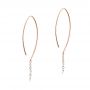 14k Rose Gold 14k Rose Gold Floating Marquise Diamond Hook Earrings - Front View -  106997 - Thumbnail
