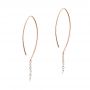 18k Rose Gold 18k Rose Gold Floating Marquise Diamond Hook Earrings - Front View -  106997 - Thumbnail