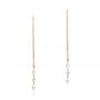 14k Rose Gold 14k Rose Gold Floating Marquise Diamond Hook Earrings - Three-Quarter View -  106997 - Thumbnail