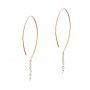 14k Yellow Gold 14k Yellow Gold Floating Marquise Diamond Hook Earrings - Front View -  106997 - Thumbnail