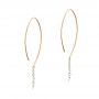 18k Yellow Gold 18k Yellow Gold Floating Marquise Diamond Hook Earrings - Front View -  106997 - Thumbnail