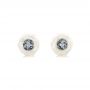 14k White Gold Fresh Carved White Pearl Earrings