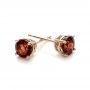 18k Rose Gold 18k Rose Gold Garnet Stud Earrings - Front View -  100936 - Thumbnail