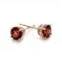 14k Rose Gold 14k Rose Gold Garnet Stud Earrings - Front View -  100936 - Thumbnail