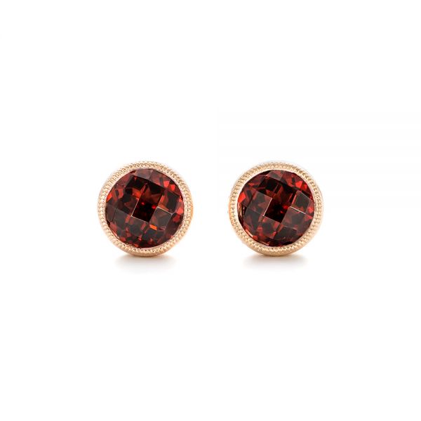 Garnet Stud Earrings - Image