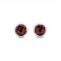  Platinum Platinum Garnet Stud Earrings - Three-Quarter View -  102660 - Thumbnail
