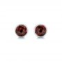  Platinum Platinum Garnet Stud Earrings - Three-Quarter View -  102660 - Thumbnail