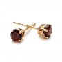 18k Yellow Gold 18k Yellow Gold Garnet Stud Earrings - Front View -  100937 - Thumbnail