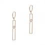 18k Rose Gold 18k Rose Gold Geometric Diamond Earrings - Front View -  105346 - Thumbnail