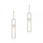 14k Rose Gold 14k Rose Gold Geometric Diamond Earrings - Three-Quarter View -  105346 - Thumbnail