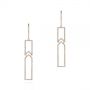 18k Rose Gold 18k Rose Gold Geometric Diamond Earrings - Three-Quarter View -  105346 - Thumbnail