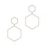 18k Rose Gold 18k Rose Gold Geometric Hexagon Diamond Earrings - Three-Quarter View -  105343 - Thumbnail