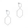 18k White Gold 18k White Gold Geometric Hexagon Diamond Earrings - Front View -  105343 - Thumbnail